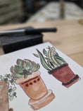 Load image into Gallery viewer, Watercolor Succulents and Embroidery Crossover Workshop