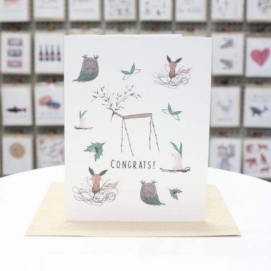 Congrats Woodland Animals | Greeting Card