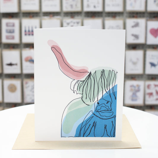 Colorblock Highland Cow | Greeting Card