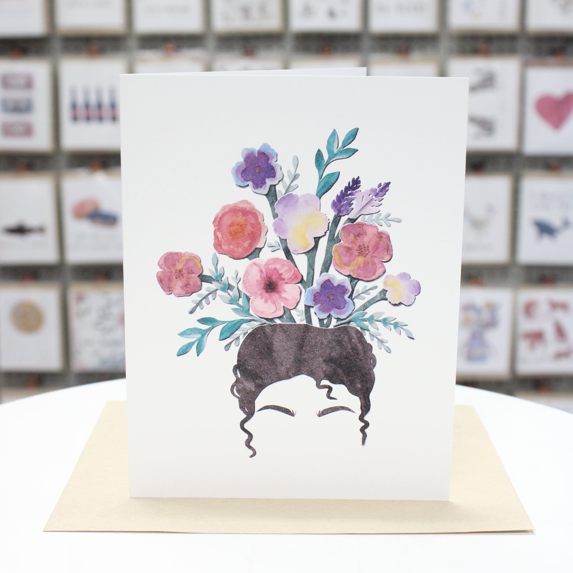 Flower Hair Cutpaper | Greeting Card