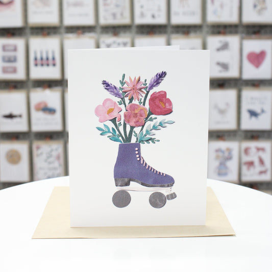 CutPaper Rollerskate | Greeting Card