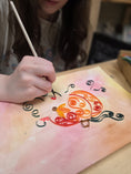 Load image into Gallery viewer, Watercolor pumpkin Painting with Quilling

