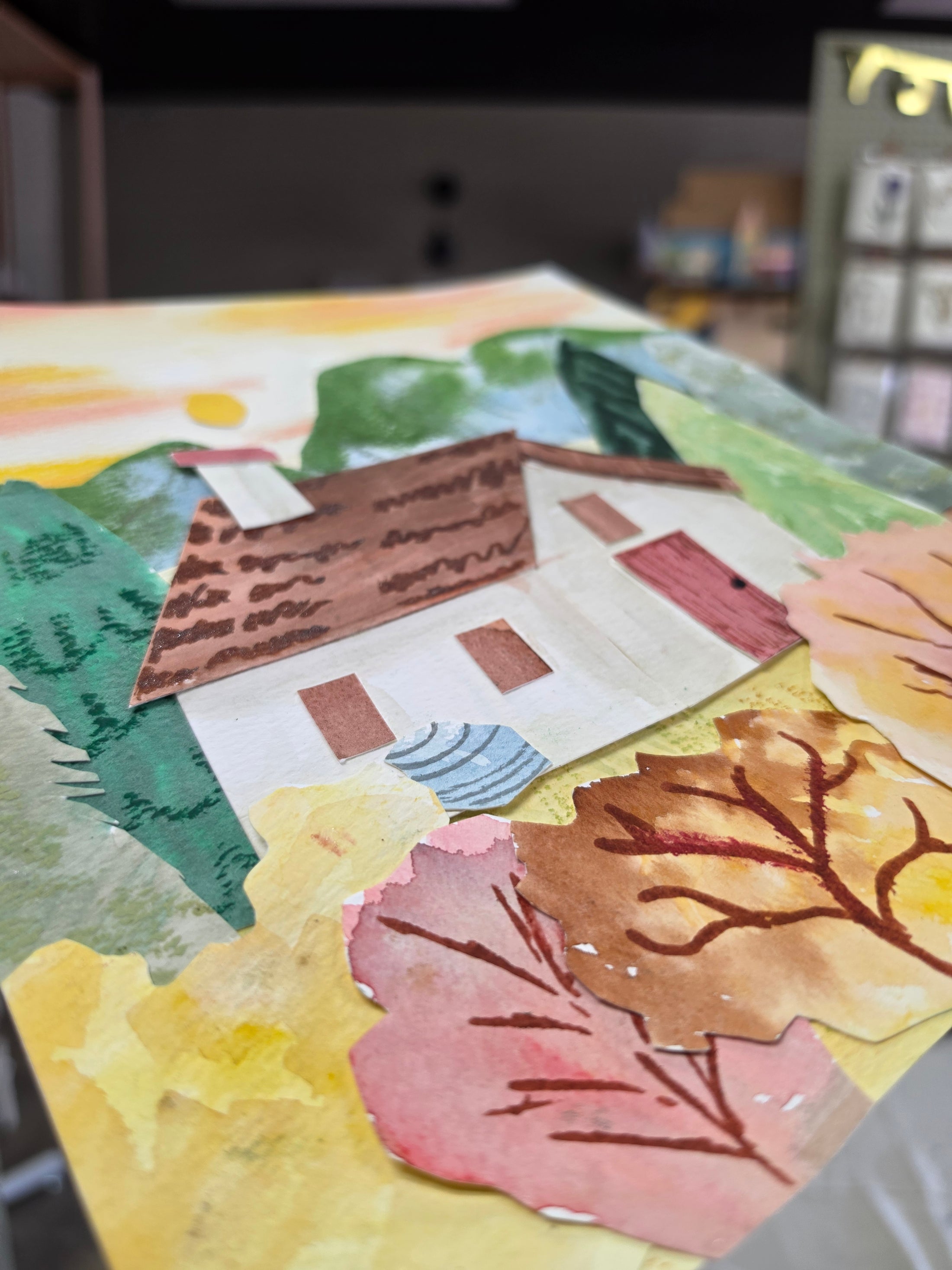 Meet and Make - Fall Collage Landscape