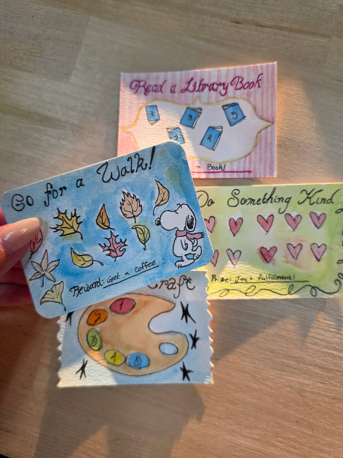 Meet and Make - Intentions Punch Cards