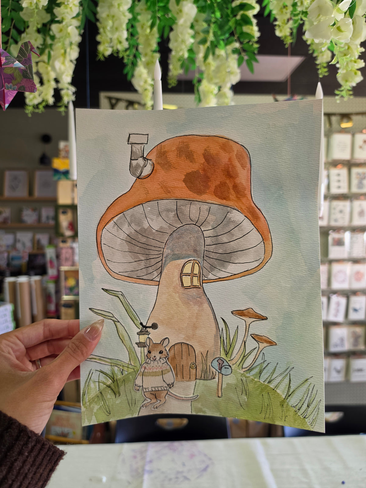 Meet and Make - Watercolor Mushroom House