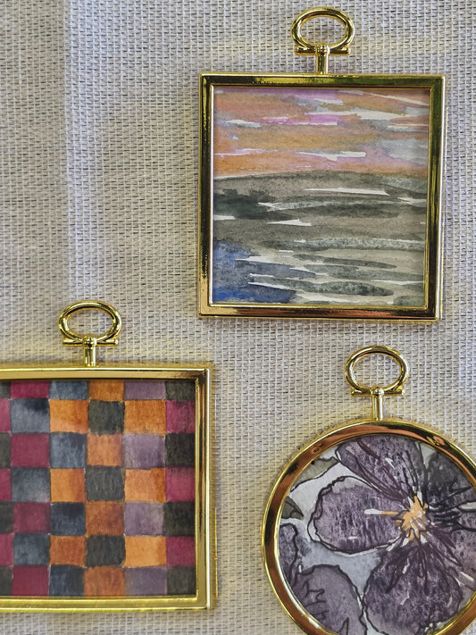 Watercolor Workshop with Framed Ornaments