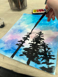 Load image into Gallery viewer, Meet and Make - Watercolor Galaxy and Trees
