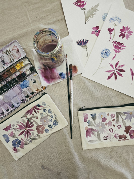 Watercolor Pencil Bag Workshop