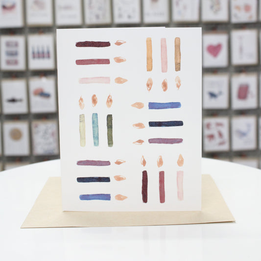 Watercolor Candles | Greeting Card