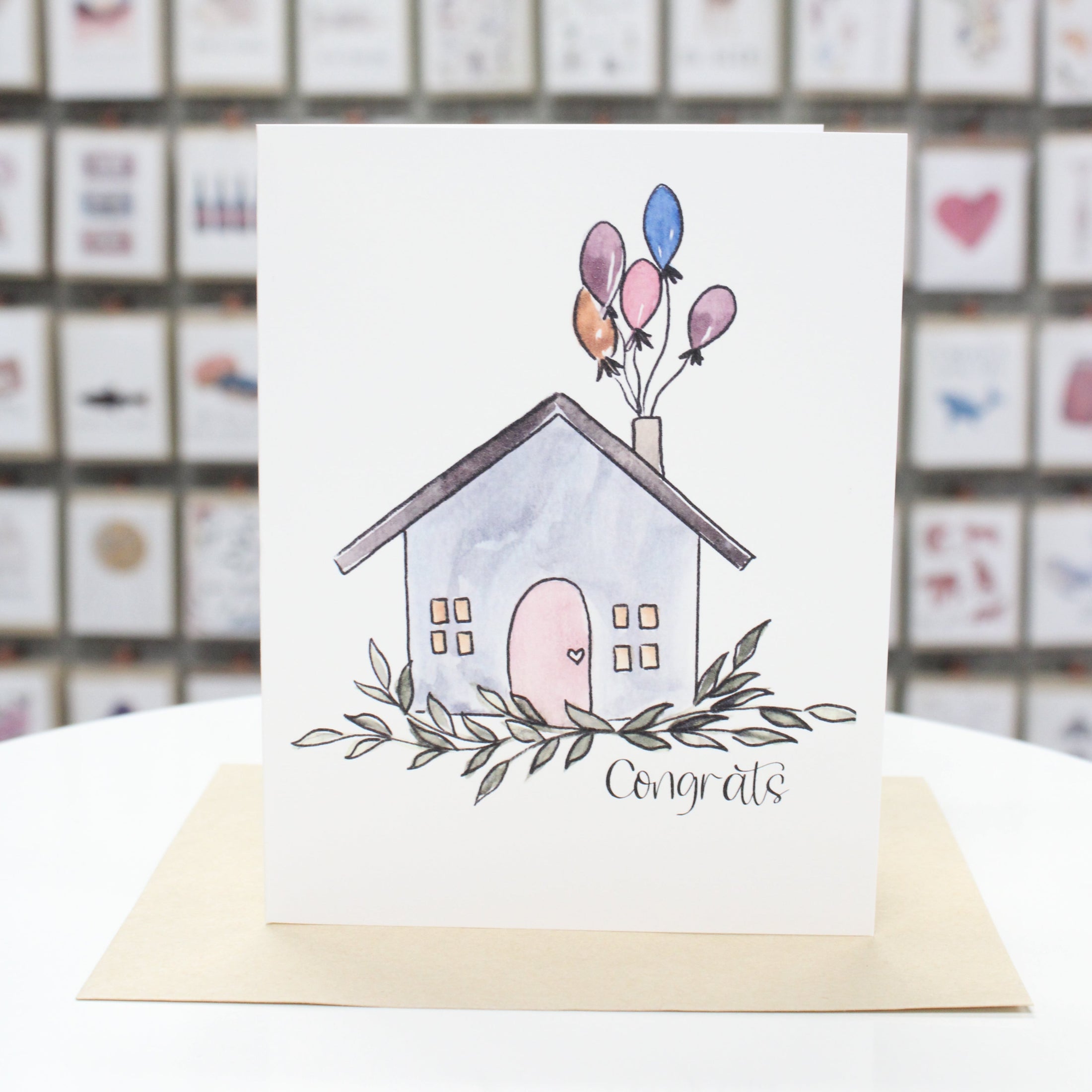Congrats House with Balloons  | Greeting Card