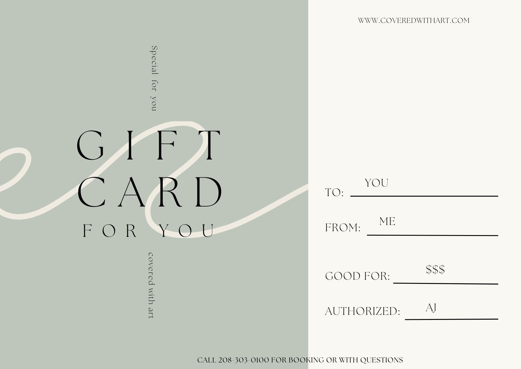 Covered with Art - Gift Card