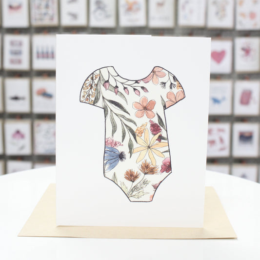 Flower Onesie | Greeting Card