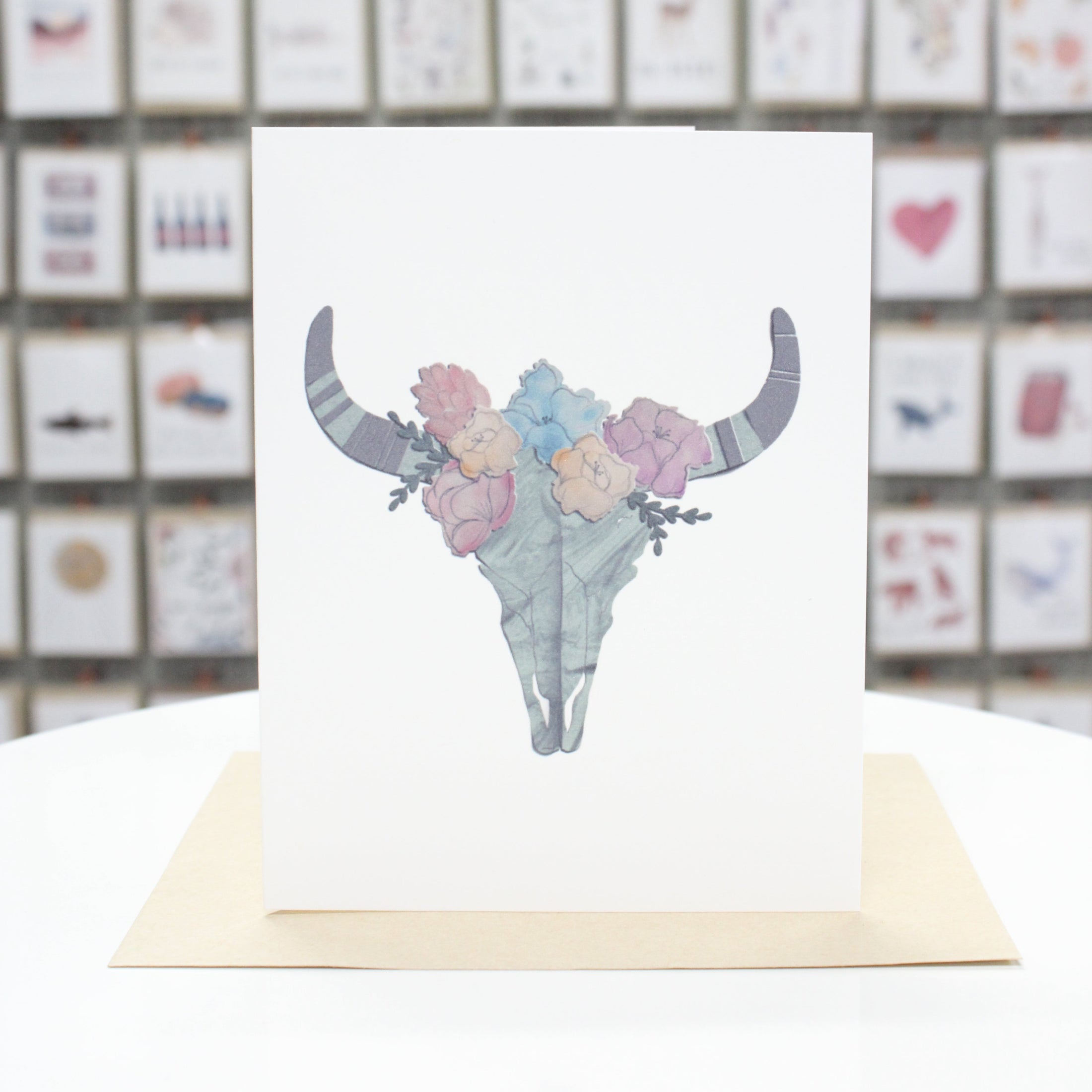 Cow Skull Cutpaper | Greeting Card