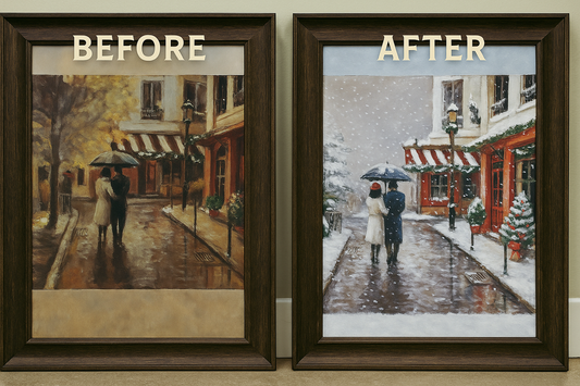 Winter Thrift Painting - Upcycle night!