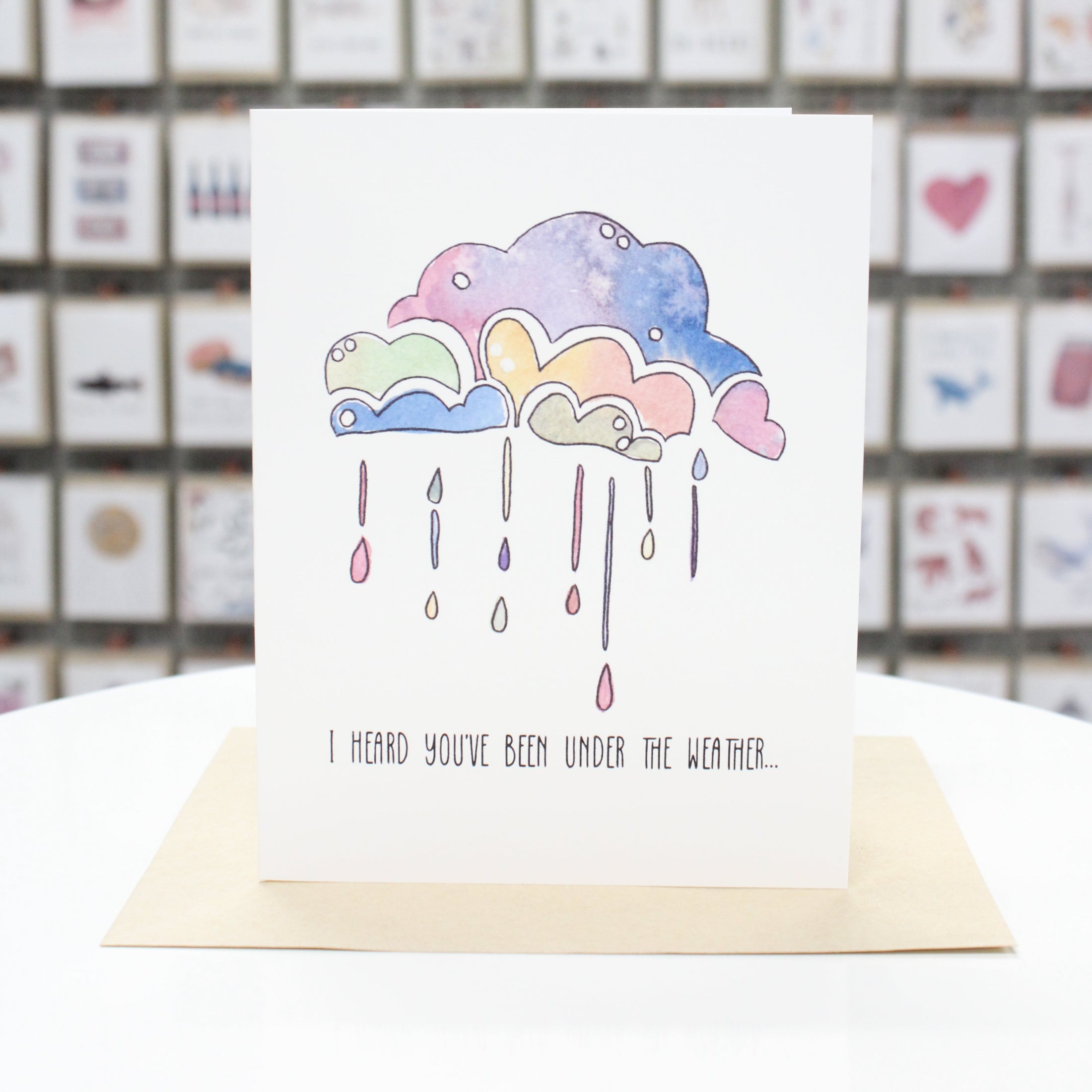 Under the Weather Watercolor Cloud | Greeting Card